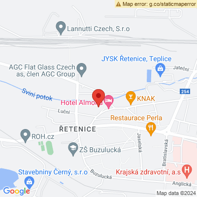 Google map: Ruská 1076/11 Teplice